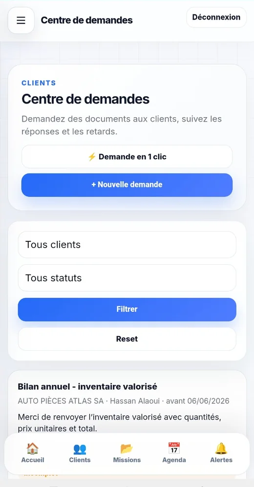 Demandes de documents